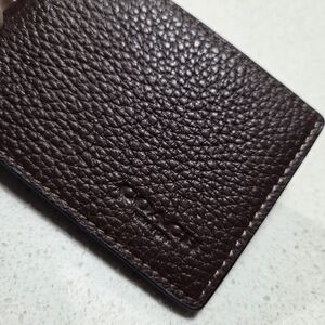 Coach Brown Leather Card Holder